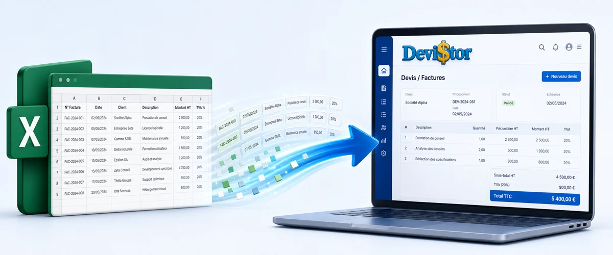 Import depuis Excel