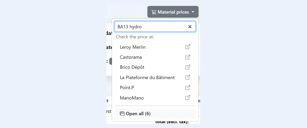 Material prices